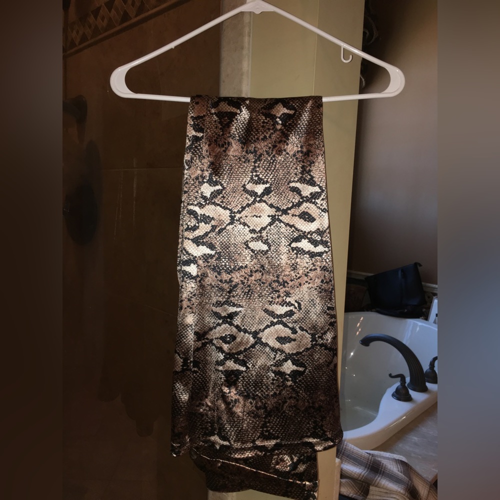 Snakeskin Flare Pants